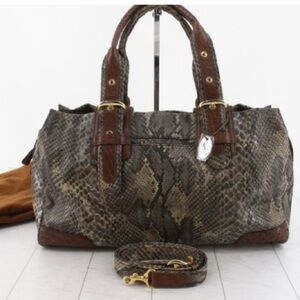 Exotic JRA Japan Real skin Python/ostrich handbag